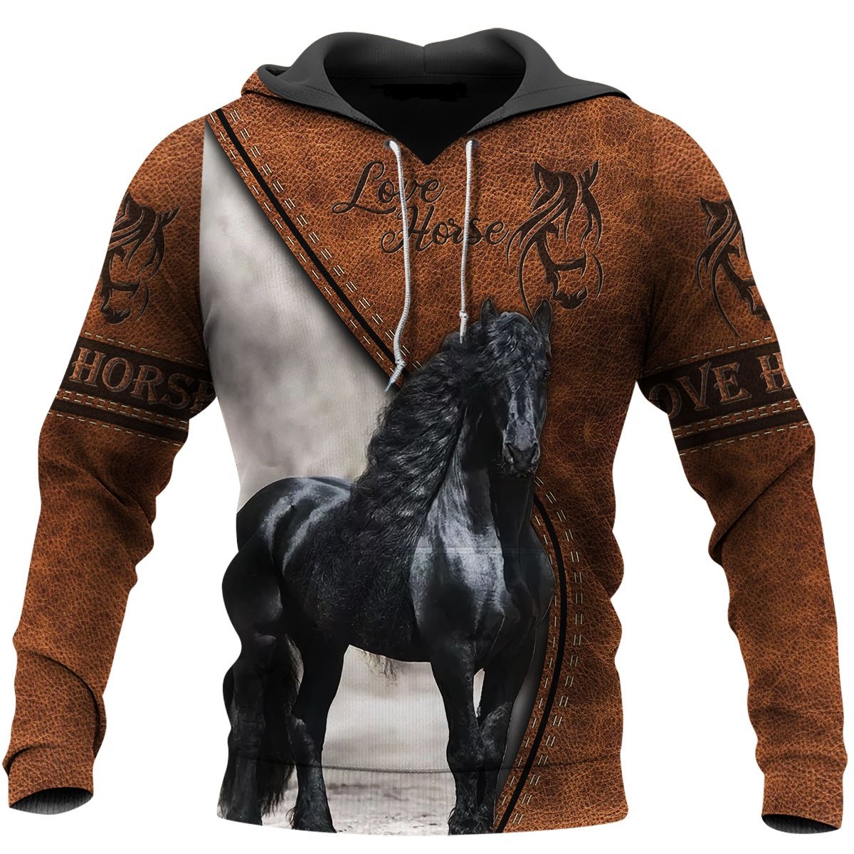 Premium Friesian Horse 3D All Over Printed Unisex Shirts