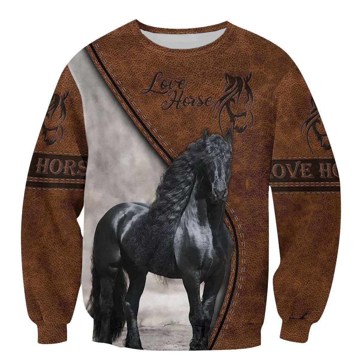 Premium Friesian Horse 3D All Over Printed Unisex Shirts