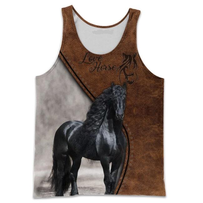 Premium Friesian Horse 3D All Over Printed Unisex Shirts