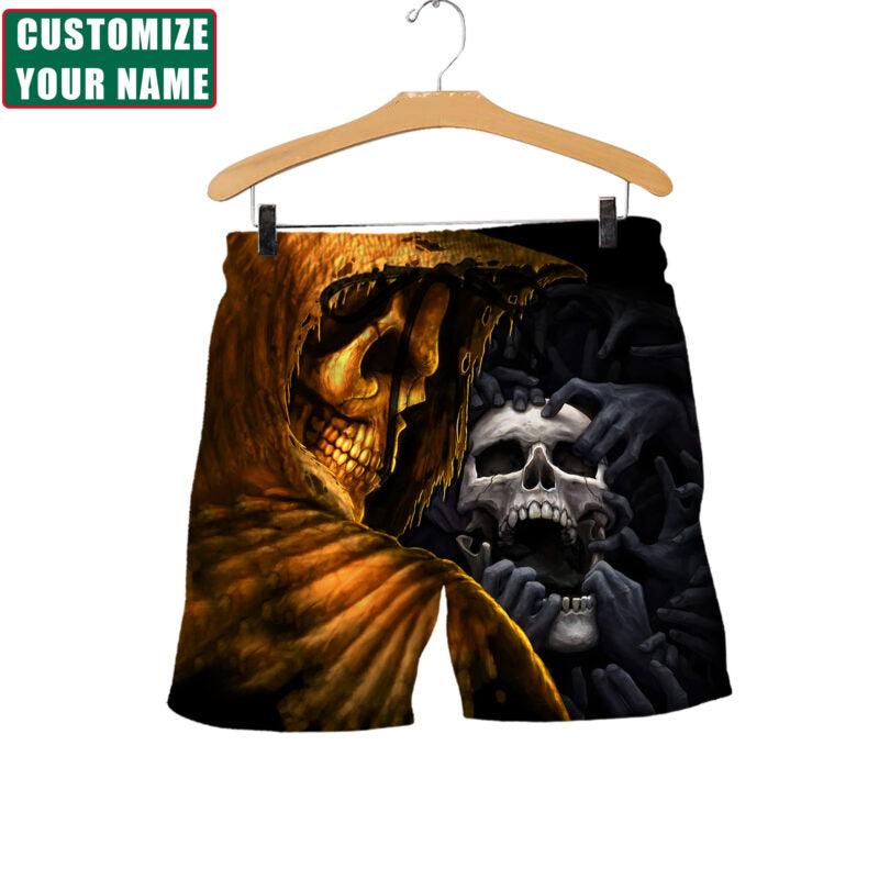 Customize Name Skull Hoodie For Men And Women