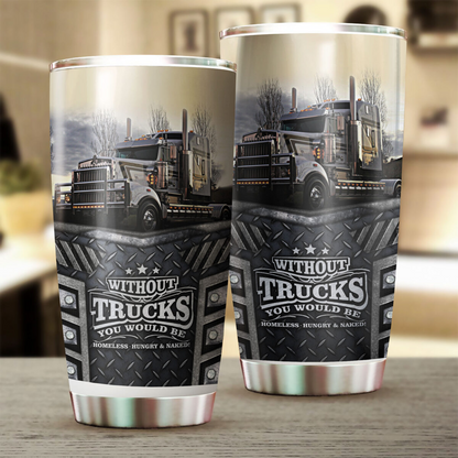 Premium 3D Printed Trucker Stainless Tumbler MEI