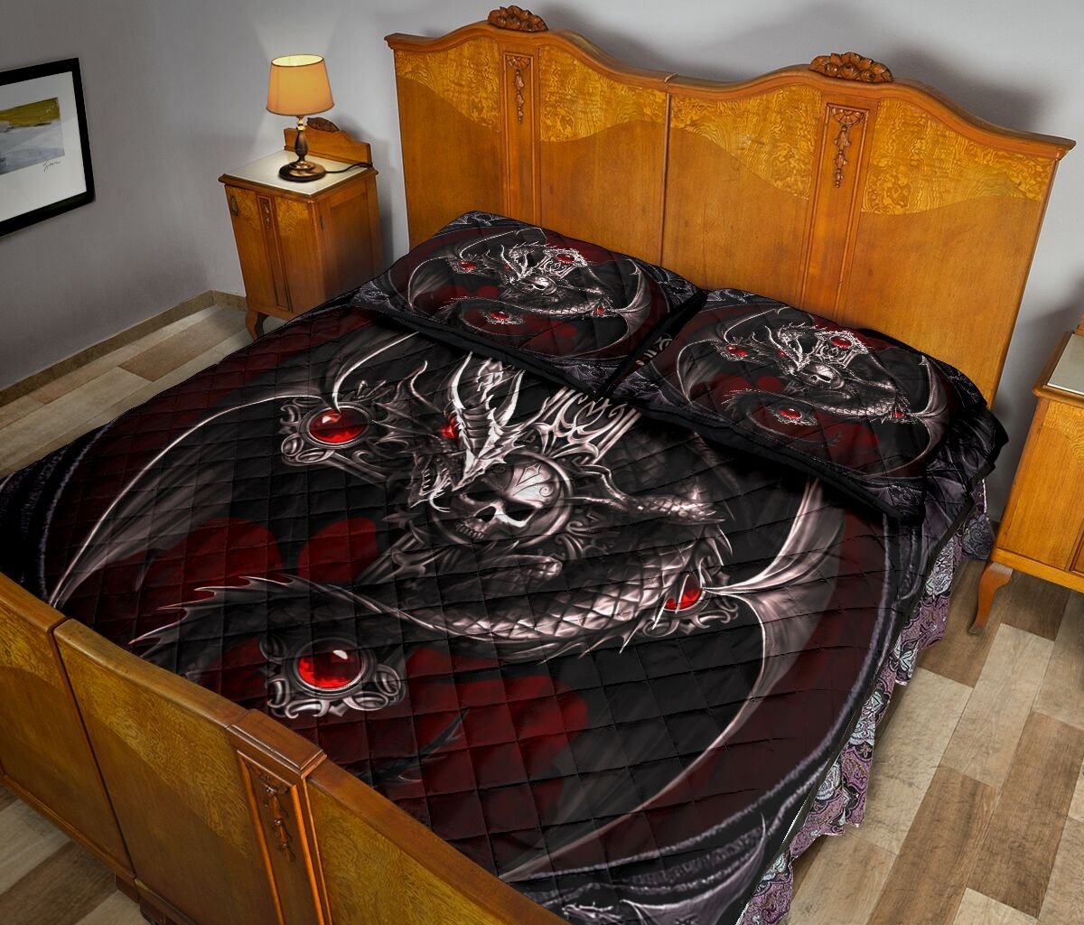Dragon Skull Quilt Bedding Set HAC170406-Quilt-NM-Queen-Vibe Cosy™