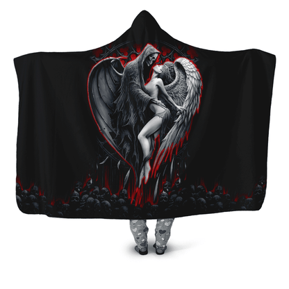 Skull and Beauty Hooded Blanket
