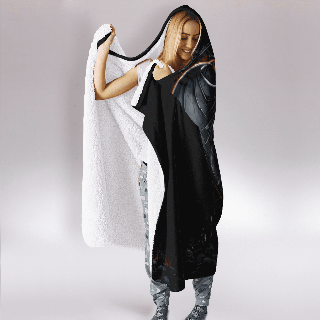 Skull and Beauty Hooded Blanket