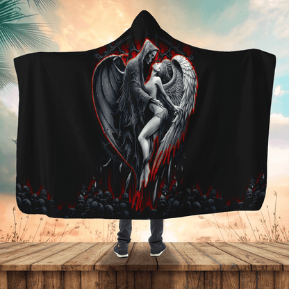 Skull and Beauty Hooded Blanket