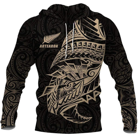 Maori Polynesian Tattoo All Over Hoodie HC0906 - Amaze Style™-Apparel