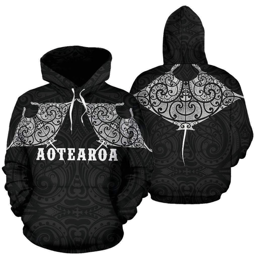 Maori Manta Ray Tattoo Style Hoodie HC0907 - Amaze Style™-Apparel
