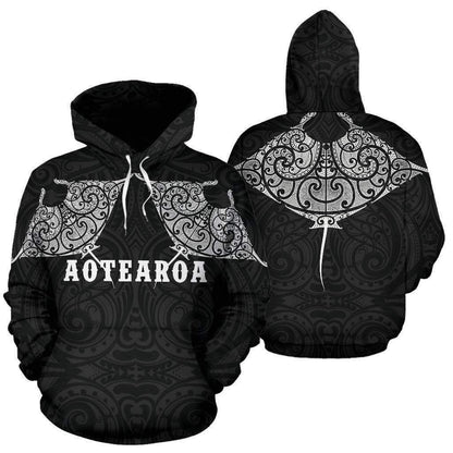 Maori Manta Ray Tattoo Style Hoodie HC0907 - Amaze Style™-Apparel