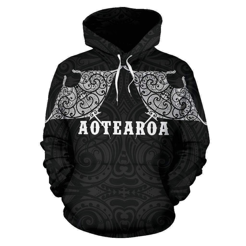 Maori Manta Ray Tattoo Style Hoodie HC0907 - Amaze Style™-Apparel