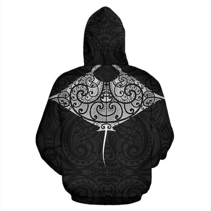 Maori Manta Ray Tattoo Style Hoodie HC0907 - Amaze Style™-Apparel