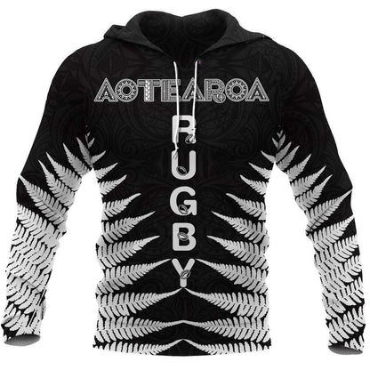 Aotearoa Rugby Silver Fern All Over Hoodie Classic Style HC0909 - Amaze Style™-Apparel