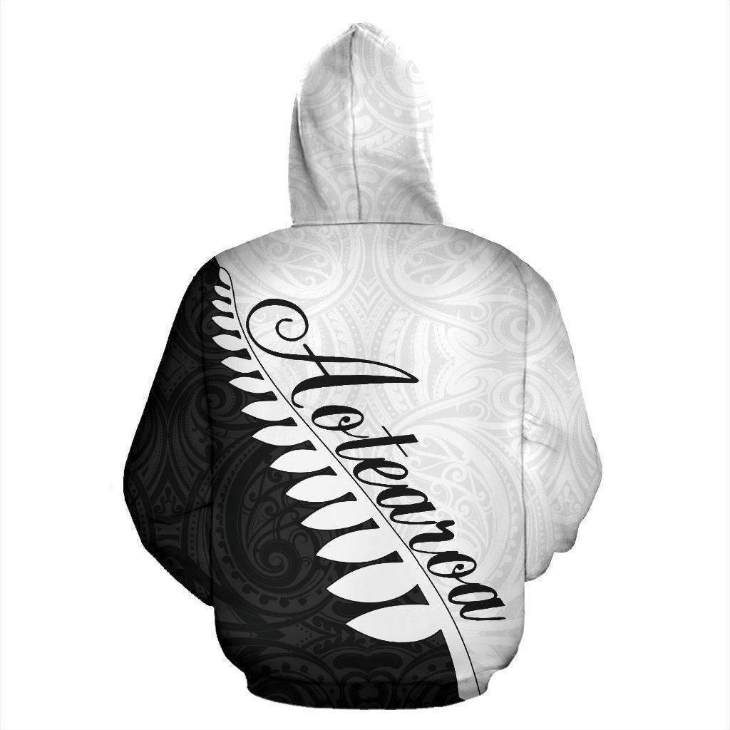 Kia Ora Aotearoa Zip Up Hoodie Silver Fern HC0915 - Amaze Style™-Apparel