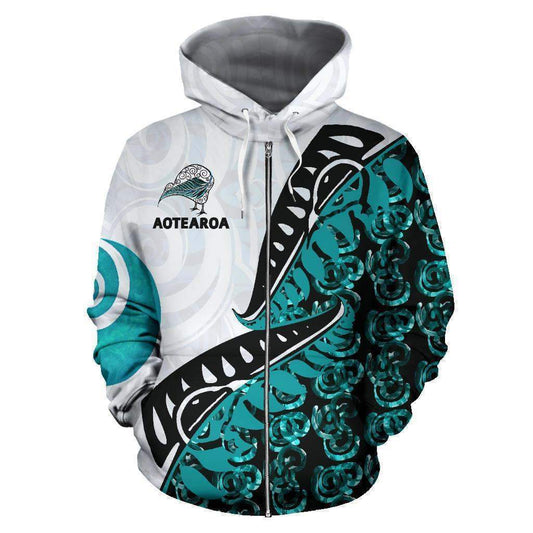 Maori Pounamu (Jade) Zip Up Hoodie HC0916 - Amaze Style™-Apparel