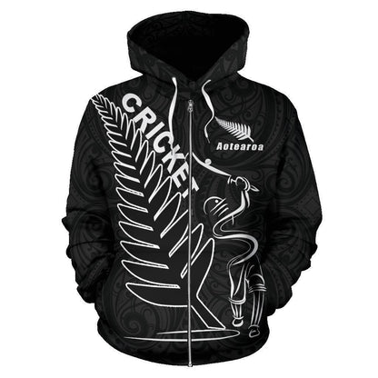 New Zealand Zip Up Hoodie Cricket HC0918 - Amaze Style™-Apparel