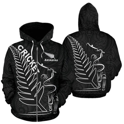 New Zealand Zip Up Hoodie Cricket HC0918 - Amaze Style™-Apparel