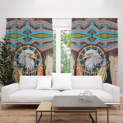 Dreamcatcher Eagle Native Blackout Thermal Grommet Window Curtains HC1804 - Amaze Style™-Curtains