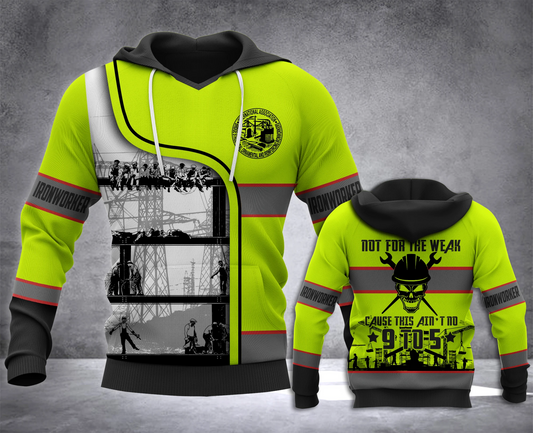 Premium Neon 3D Print Ironworker Safety Not MEI