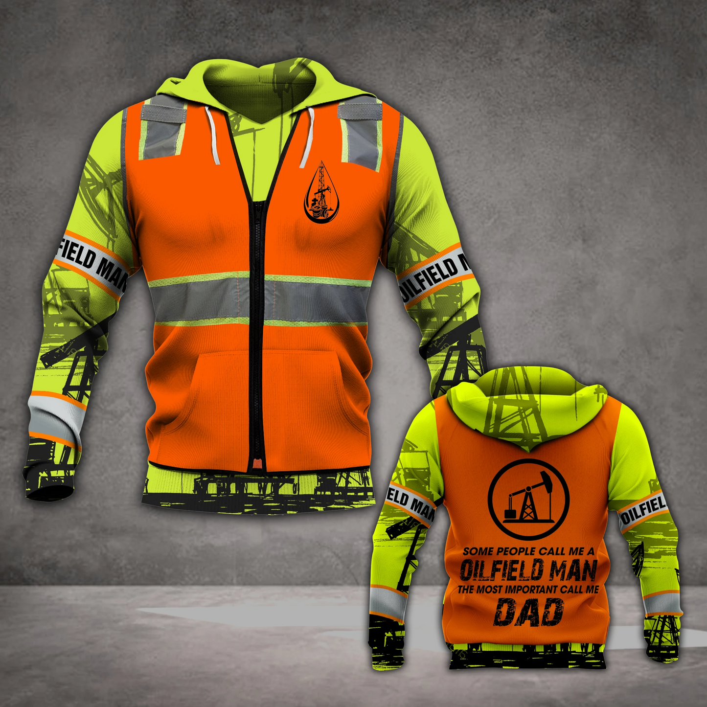 Premium 3D Printed Oilfield Man Dad Safety MEI