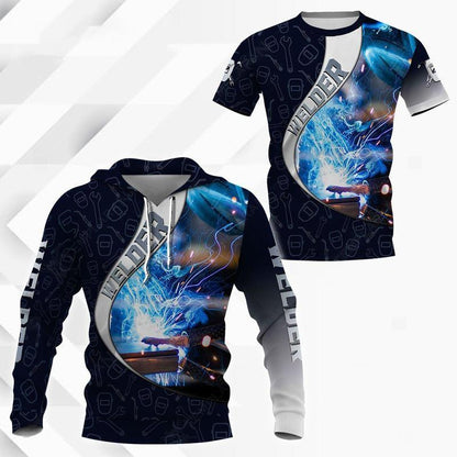 Love Welder All Over Printed Hoodie For Men And Women
