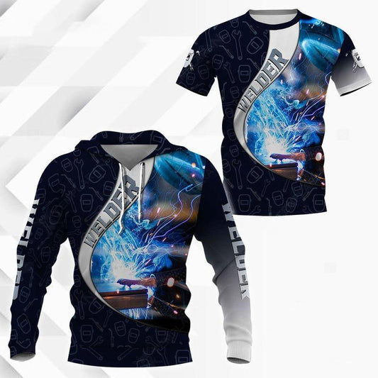 Love Welder All Over Printed Hoodie For Men And Women