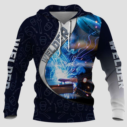 Love Welder All Over Printed Hoodie For Men And Women