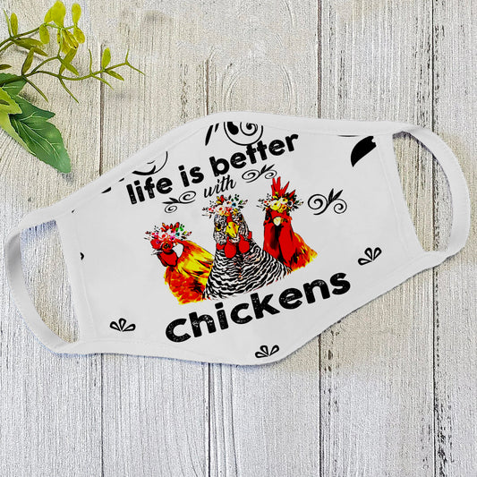 Chicken Face Mask White ML