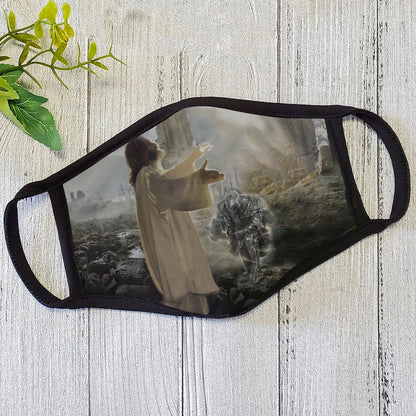 Premium God and Knight 3D All Over Printed  Face Mask PL