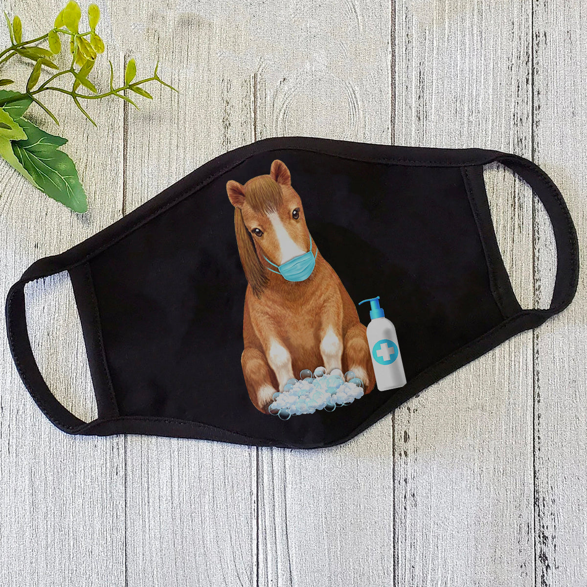 Horse Washing Hand Funny Face Mask DL
