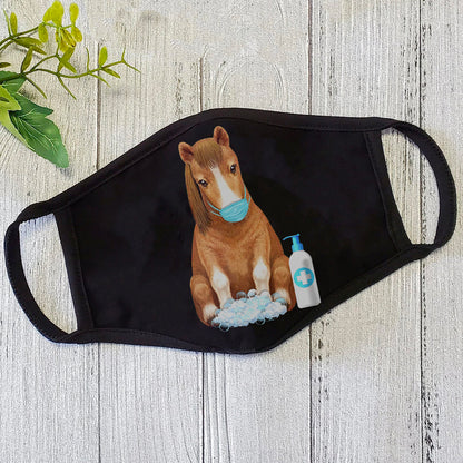 Horse Washing Hand Funny Face Mask DL