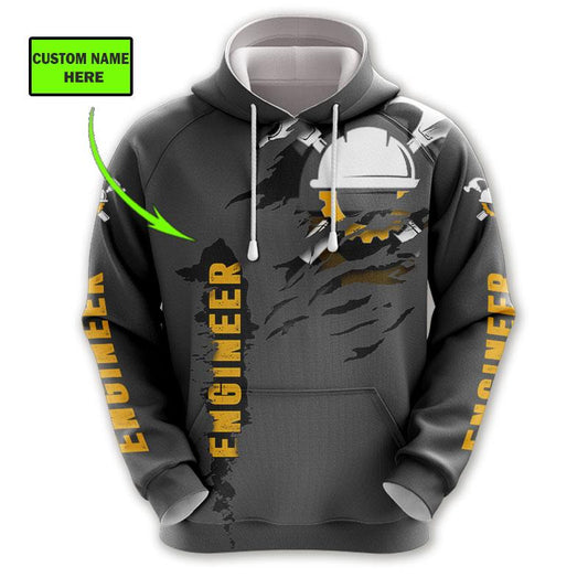 The Engineer - Persionaized Name 3D All Over Printed Shirts For Men