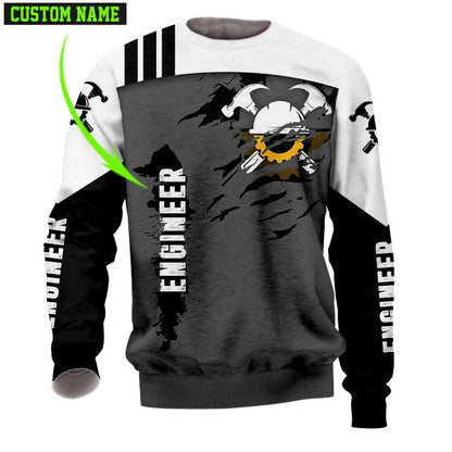 The Engineer - Persionaized Name 3D All Over Printed Shirts For Men