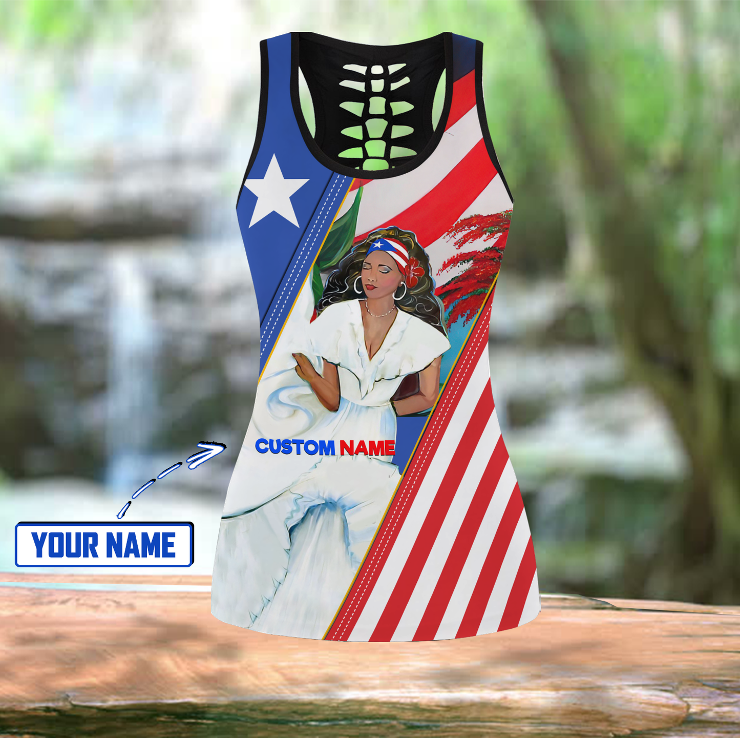 Customize Name Puerto Rico DNA Combo Outfit
