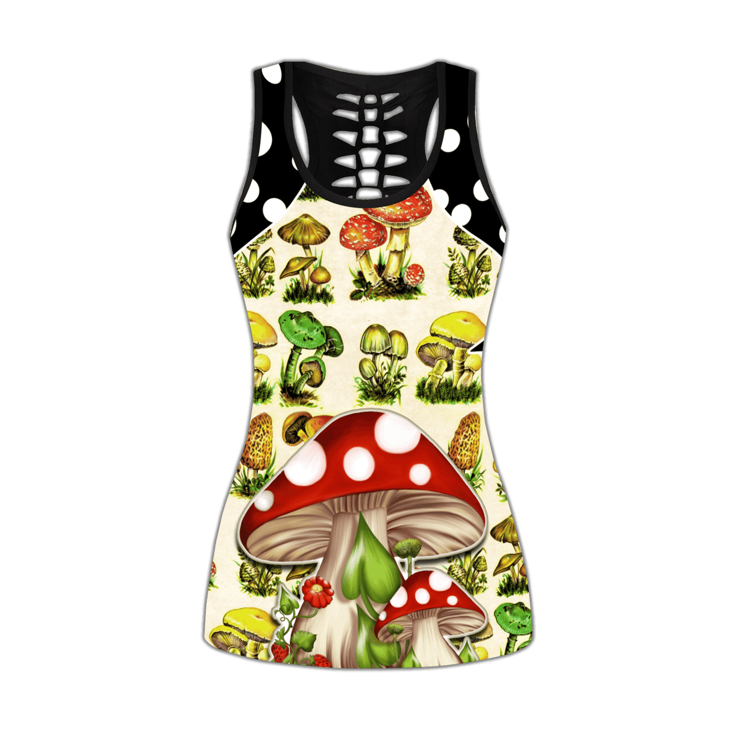 Colorful Mushroom Hippie Combo Outfit Legging Tank Top
