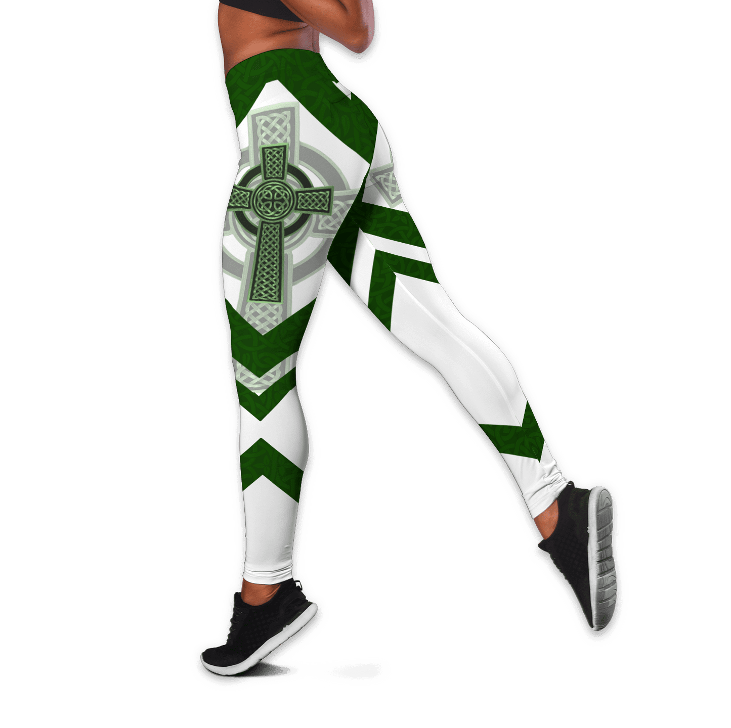 Irish Celtic Knot Cross St.Patrick day 3D Design print combo tank legging