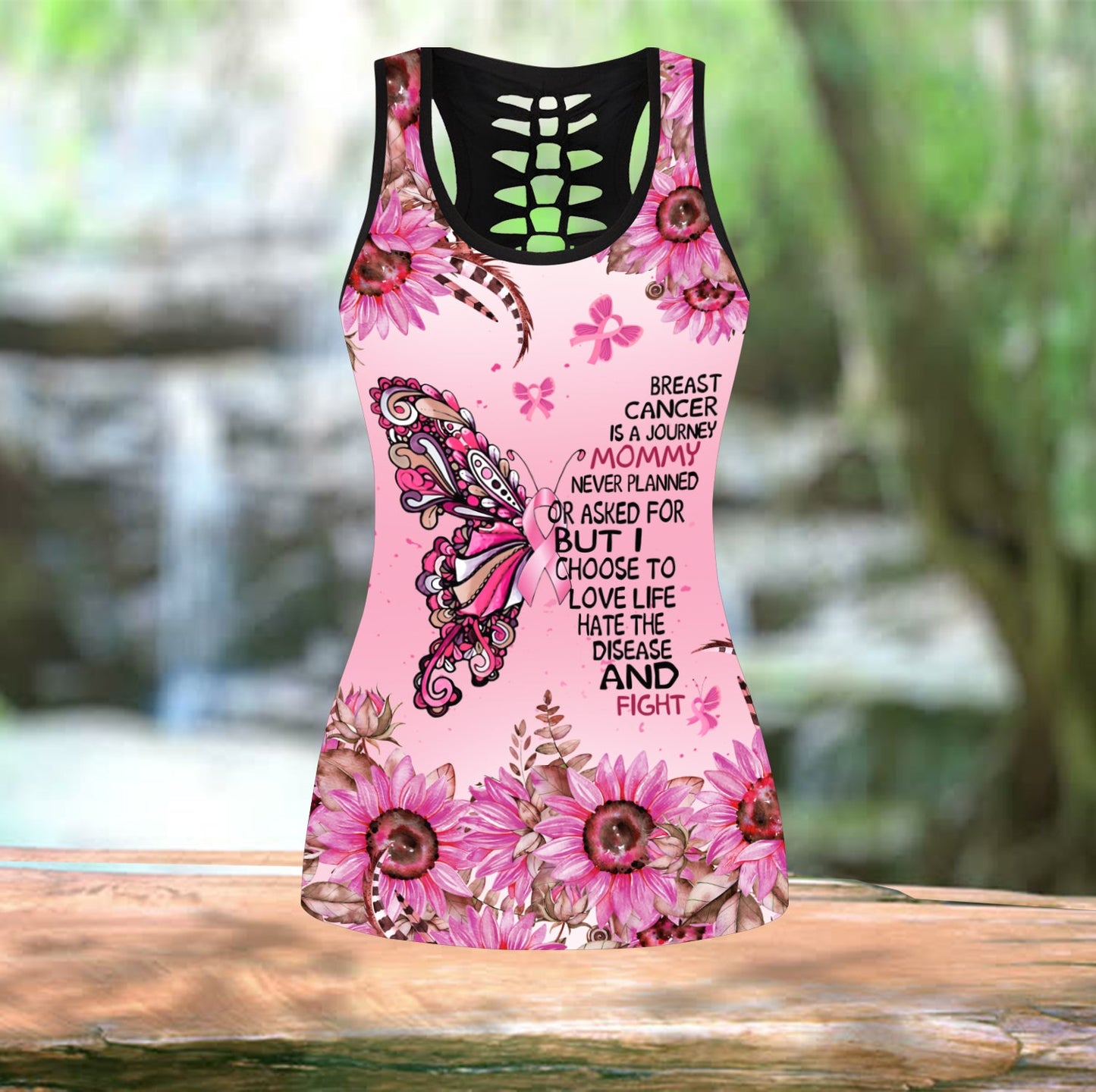 Personalized Name Breast Cancer Awareness Combo Legging And Tank Top