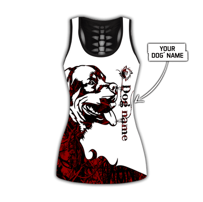 Rottweiler Red Tattoos Legging + Hollow Tank Combo