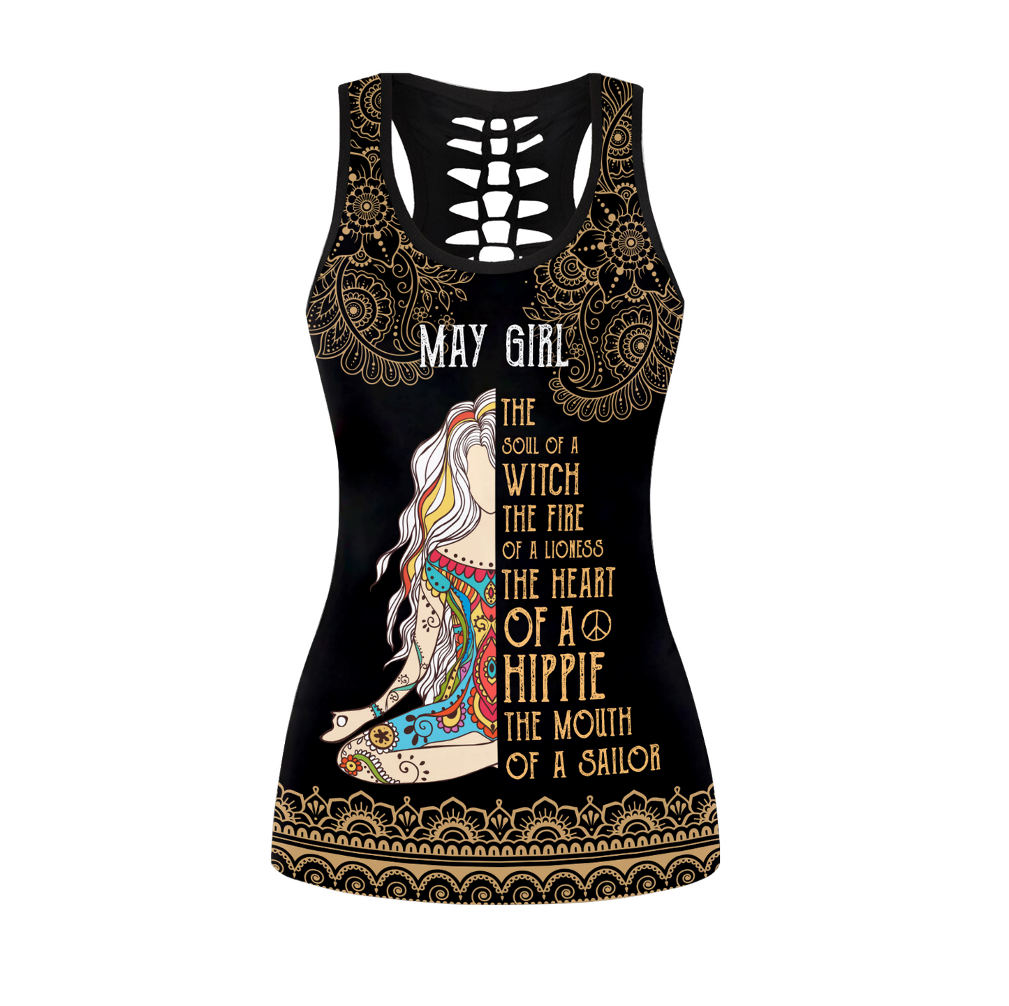 May girl The soul of a Witch Yoga Combo Legging Tank