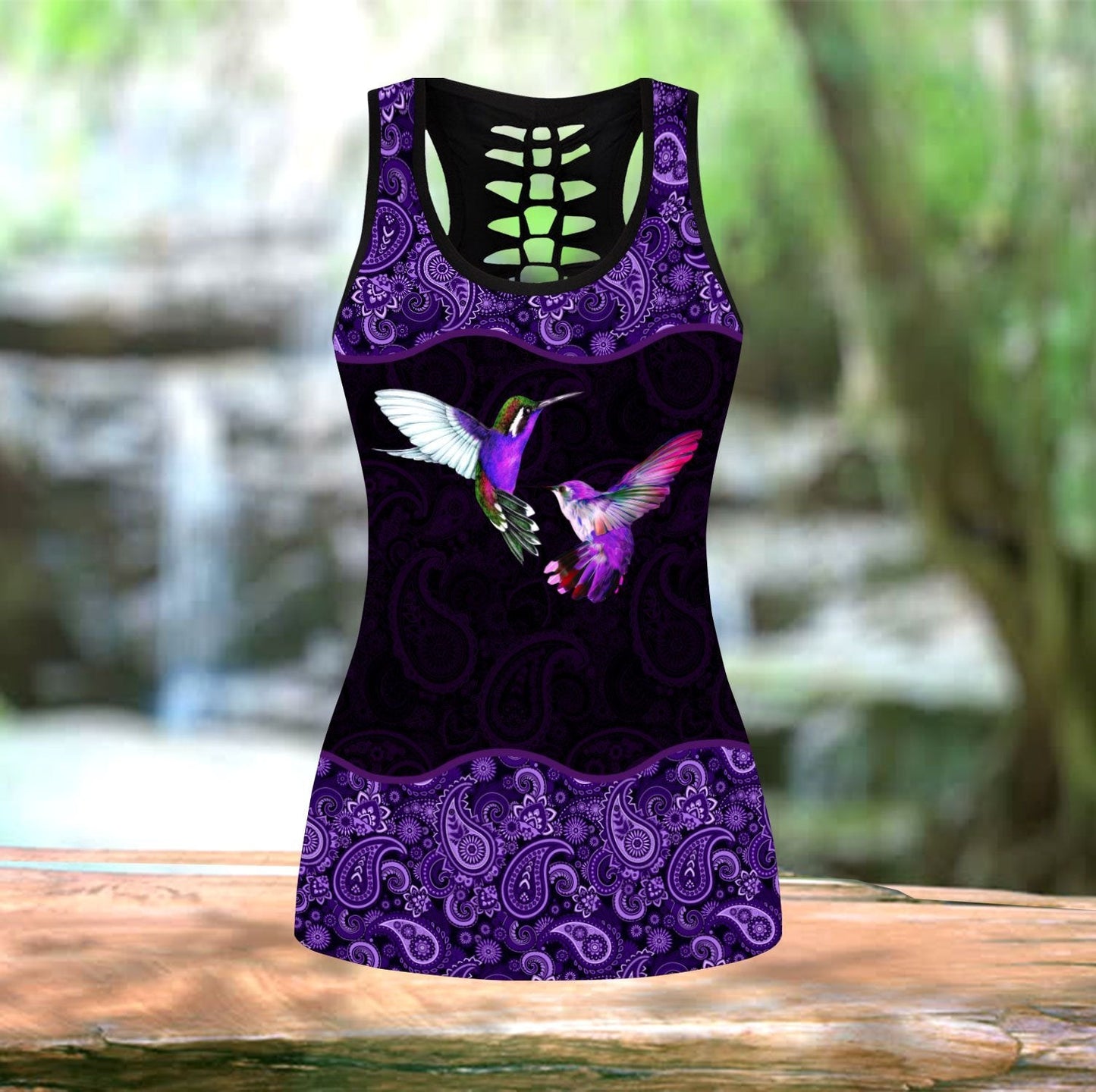 Hummingbird Combo Legging Tank Top For Women
