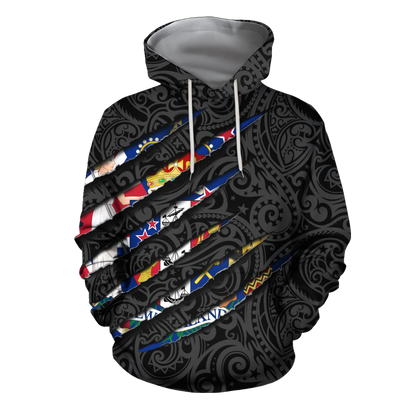 New Zealand All Over Hoodie - Scratch Style HC2801 - Amaze Style™-Apparel