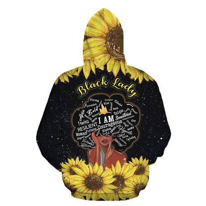 Black Lady: Black Is Beautiful Hoodie And Hoodie Dress NTN08292001