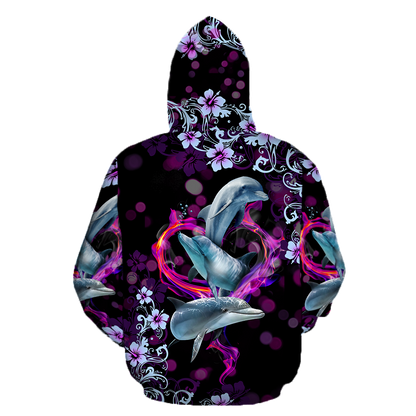All Over Printed Dolphin Hoodie JJW01092002-MEI