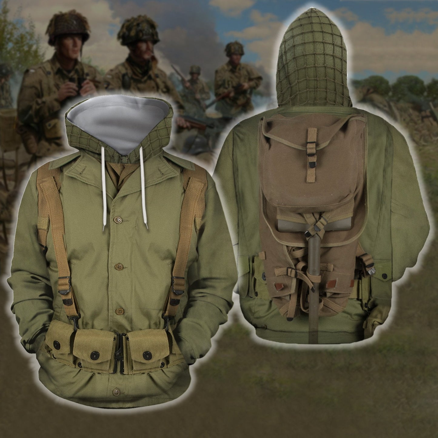 3D All Over Printed U.S. WWII Soldier Shirts - Amaze Style™-Apparel