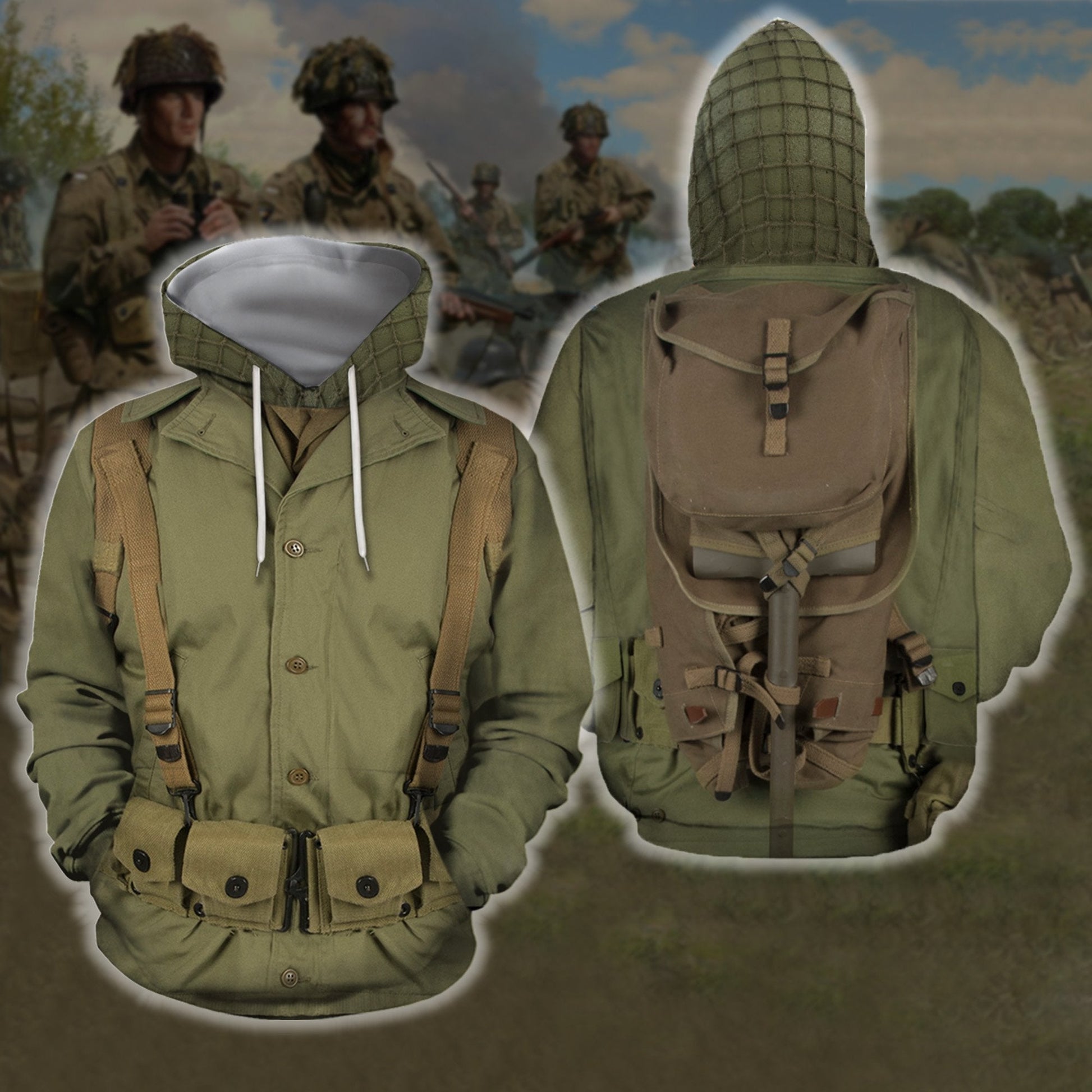 3D All Over Printed U.S. WWII Soldier Shirts - Amaze Style™-Apparel