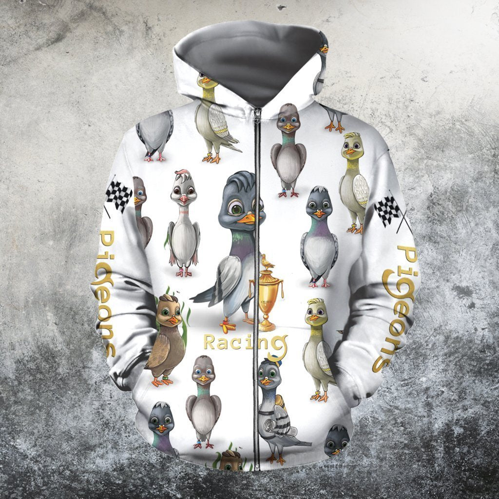 3D All Over Printed Pigeons Hoodie - Amaze Style™-Apparel