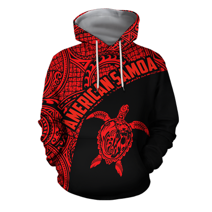 American Samoa Polynesian Hoodie - Red PL - Amaze Style™-Apparel