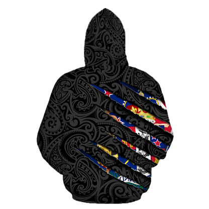 New Zealand All Over Hoodie - Scratch Style HC2801 - Amaze Style™-Apparel