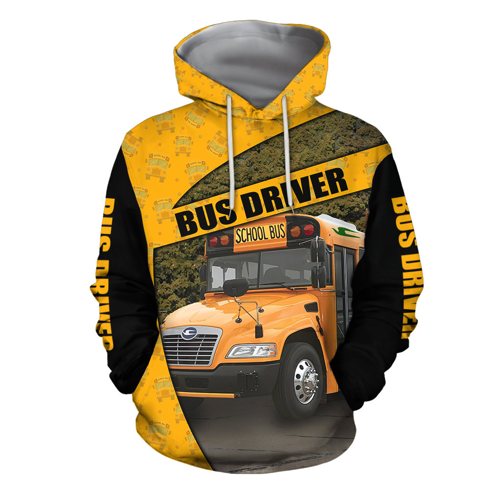 Blue Bird Bus Driver 3D Hoodie JJ100104-Apparel-MP-Hoodie-S-Vibe Cosy™