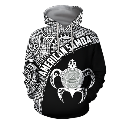 American Samoa Hoodie - White PL - Amaze Style™-Apparel