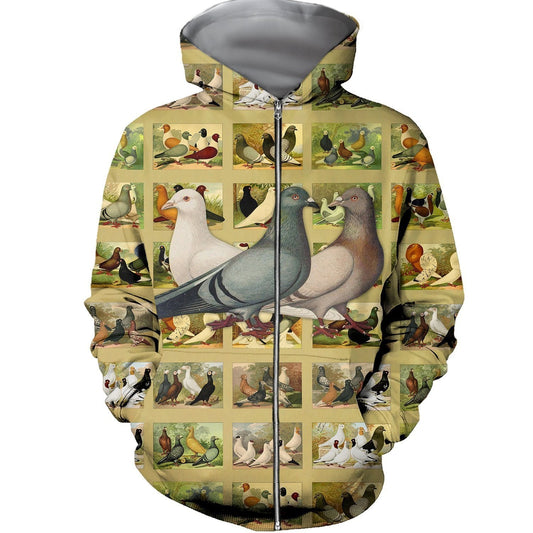 3D All Over Printed Beautiful Dove Hoodie - Amaze Style™-Apparel