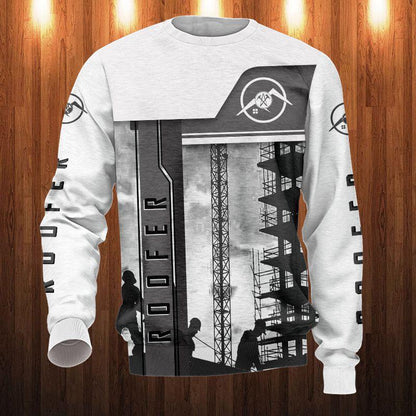 The Roofer Man Green 3D All Over Printed Shirts For Men